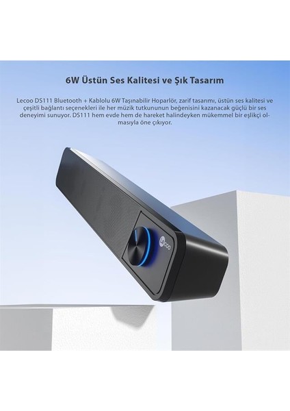 Lenovo Lecoo DS111 6W Kablolu Bluetooth Stereo TV Monitör Soundbar Hoparlör fırsatları
