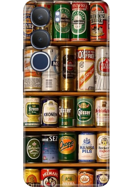 Vivo Y19S Kılıf Vivo Y19S Dekoratif Silikon Baskılı A58 Kapak Konserve