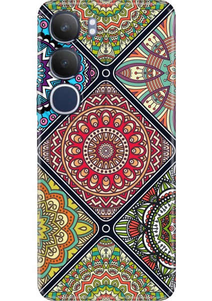 Vivo Y19S Kılıf Vivo Y19S Dekoratif Silikon Baskılı A58 Kapak Mvp Mandala