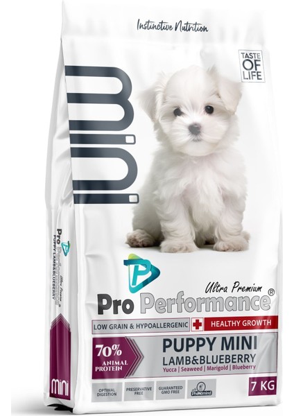 Kuzu Etli ve Yaban Mersinli Küçük Irk Yavru Köpek Maması 7 kg