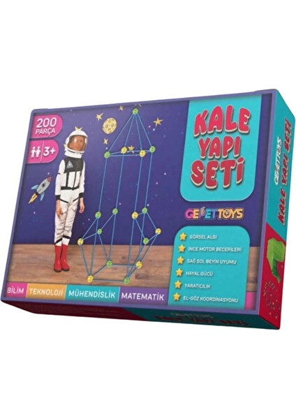 Kale Yapı Seti Oyun Çadırı Zeka Geliştiren 200 Parça Kendin Yap Yaratıcı Aktivite Inşa Seti