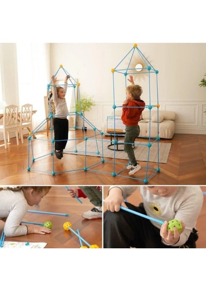 Kale Yapı Seti Oyun Çadırı Zeka Geliştiren 200 Parça Kendin Yap Yaratıcı Aktivite Inşa Seti fiyatları
