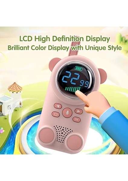 3 Km Menzilli Kablosuz Ekranlı Şarjlı 2 Li Çocuk Telsizi 400MAH Batarya modelleri