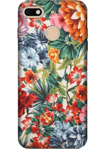 General Mobile Gm 8 Go Kılıf 0.4mm Lazer Kesim Silikon Kapak Sanatsal Çiçek