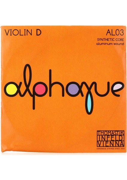 AL03 Alphayue 4/4 Tek Keman Re Teli (Medium)