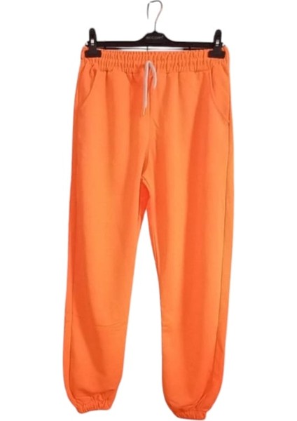 Kadın Bayan Paça Lastikli Bel Lastikli Çift Cepli Cepler Fermuarsız Bağcık Kordonlu Eşofman Altı