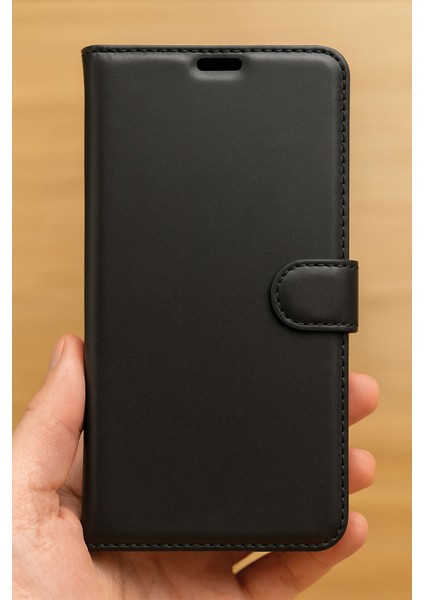 Honor Magic 7 Lite Kılıf Cüzdanlı Kapaklı Kartlıklı Standlı Kopçalı Siyah