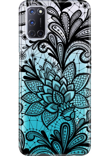 Oppo A52 A72 A92 Uyumlu Kılıf Silikon Desenli Resimli Kapak Mandala Gül