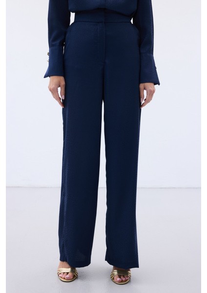 Jakarlı Pantolon - Lacivert