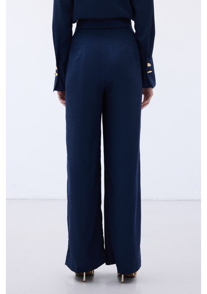 Jakarlı Pantolon - Lacivert