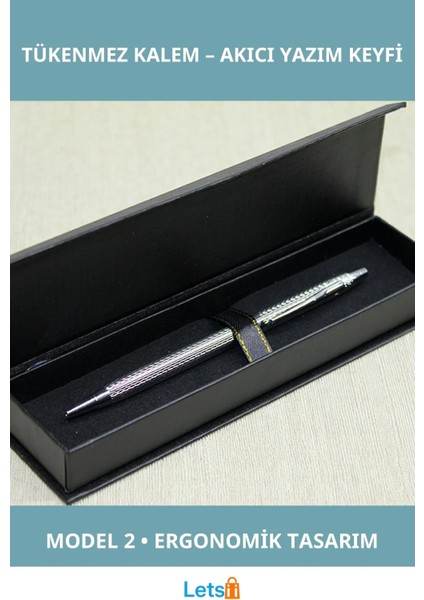 Şık Kutulu Tekli Tükenmez Kalem Ergonomik Tasarım