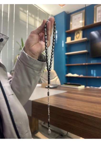 Ikili Kombin 925 Ayar Kuka Tesbih ve Yemen Akik Yüzük Özel Tasarım El Işçiliği modelleri