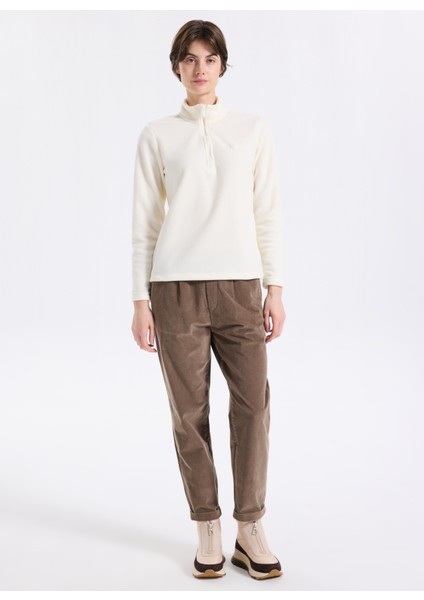 D5WL-PNT3449 Açık Kahve Relaxed Düz Kadın Pantolon