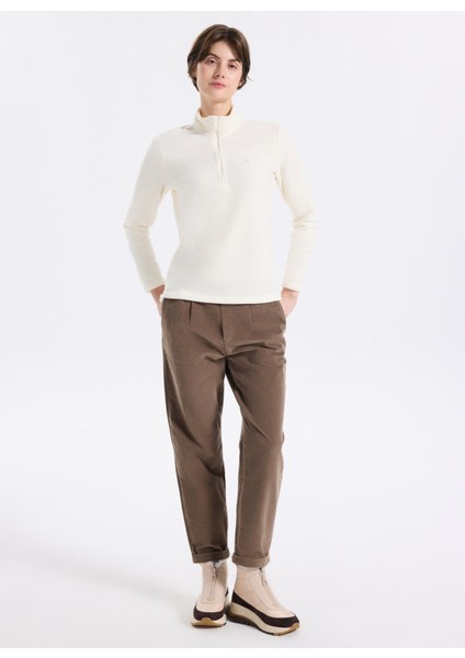 D5WL-PNT3449 Açık Kahve Relaxed Düz Kadın Pantolon fiyatları