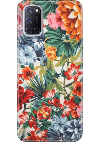 Oppo A52 A72 A92 Uyumlu Kılıf Silikon Desenli Resimli Kapak Sanatsal Çiçek