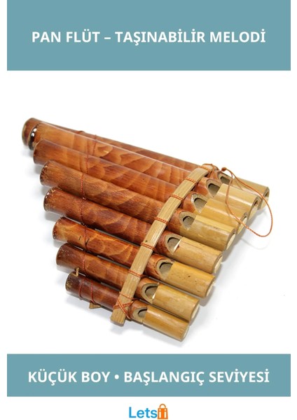 Doğal Bambu Küçük Boy Pan Flüt