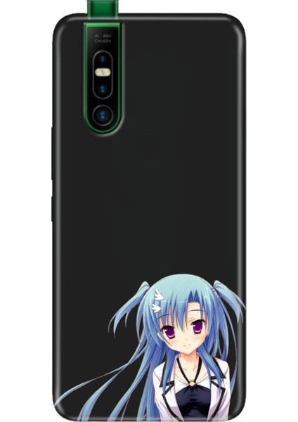 Infinix S5 Pro Kılıf Silikon Desenli Infinix S5 Pro Mavi Anime Kız