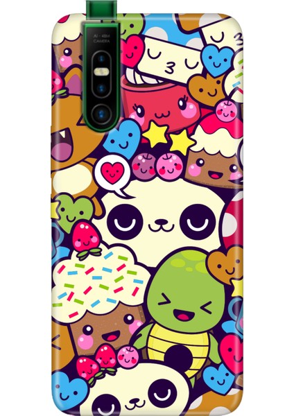 Infinix S5 Pro Kılıf Silikon Desenli Infinix S5 Pro Şirin Yaratık