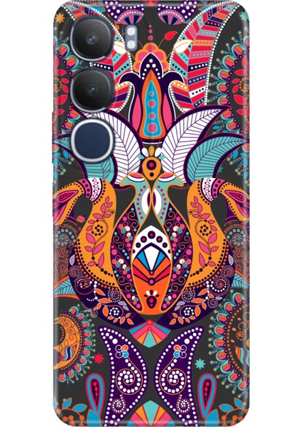 Vivo Y19S Kılıf Vivo Y19S Renkli Silikon Baskılı Tpu Mandala Aşk