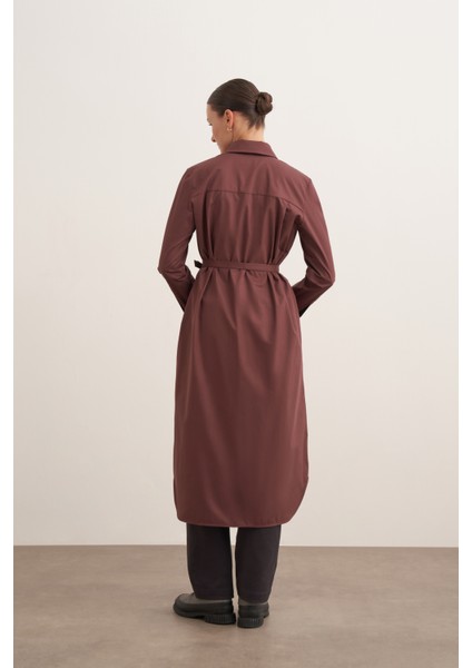 %100 Organik Pamuk Kemerli Gömlek Elbise modelleri