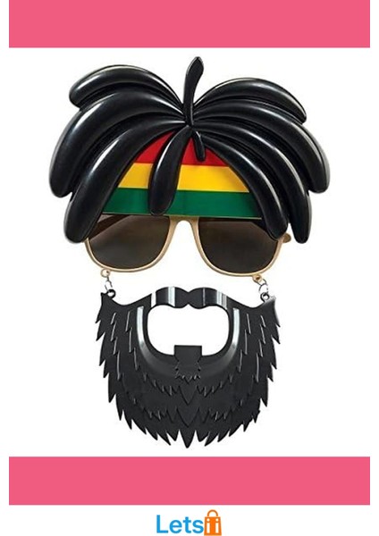 Rasta Peruklu Bob Marley Parti Gözlüğü Eğlenceli Aksesuar modelleri