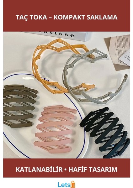 Katlanabilir Hafif Taç Toka Pratik ve Şık Aksesuar