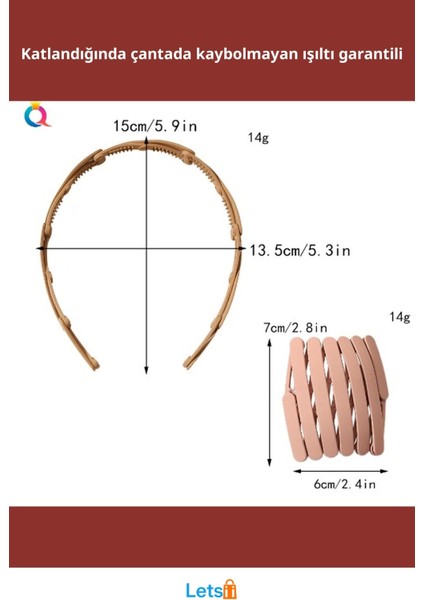 Katlanabilir Hafif Taç Toka Pratik ve Şık Aksesuar fiyatları