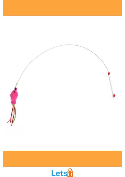 90 cm Balıklı Kedi Oyun Oltası Eğlenceli Kedi Oyuncakları fırsatları