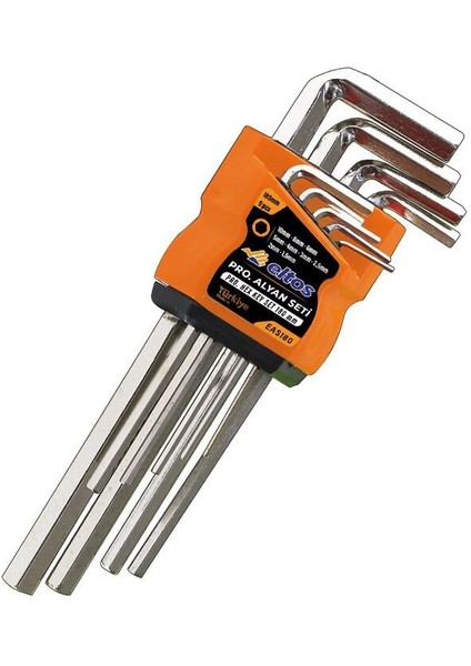 EAS180 Alyan Seti 9 Parça 180 mm Altıköşe