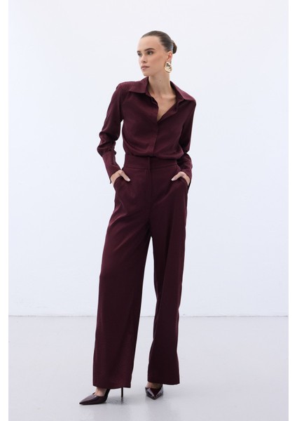 Jakarlı Pantolon - Bordo fiyatları