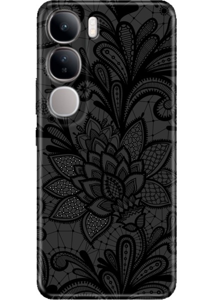 Vivo V40 Lite Kılıf V40 Lite Desenli Tpu Silikon Baskılı Mandala Gül