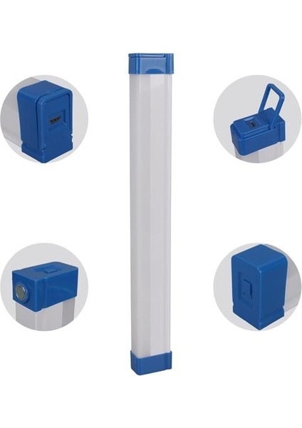 PowerMaster T530 32cm 40W Çubuk Portatif LED Işıldak Şarjlı Tüp Lamba 1200mAh fırsatları