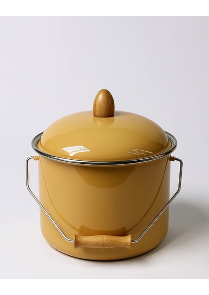 Alev Emaye Renkli Bakraç 5 Lt Yoğurt Tenceresi Bakliyat Saklama Tenceresi ( 22 cm 5 Lt )