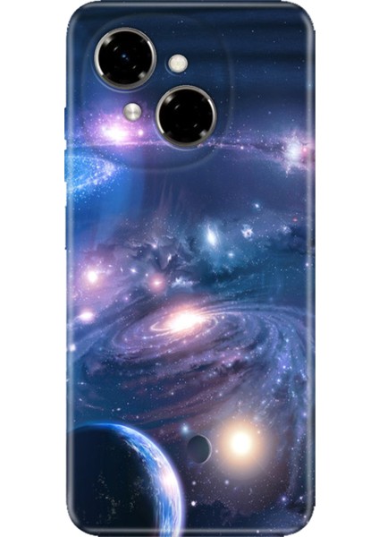 Tecno Spark Go 1 2025 6.67" Kılıf Renkli Silikon Baskılı Tpu Uzay Boşluğu