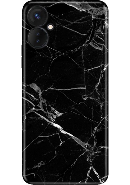 Oneplus 9 Pro Kılıf Silikon Desenli Resimli Uv Kapak Mermer Siyah