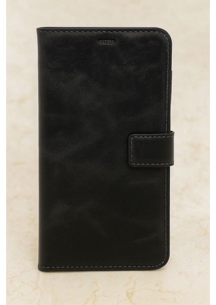 Xiaomi Redmi Note 14 Pro Plus 5g Kılıf Gerçek Deri Premium Kapaklı Siyah