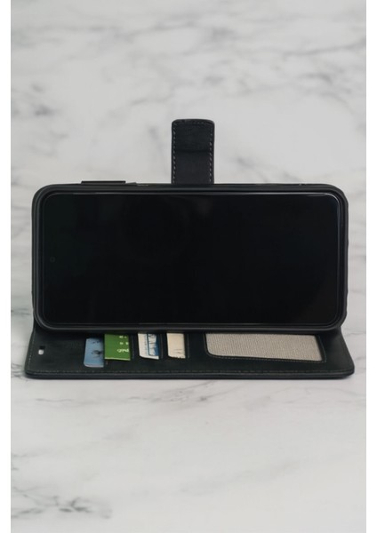 Xiaomi Redmi Note 14 Pro Plus 5g Kılıf Gerçek Deri Premium Kapaklı Siyah modelleri