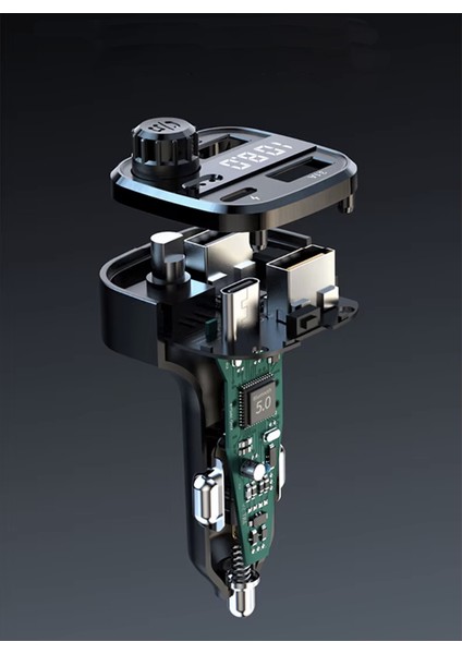 LED Ekranlı Rgb Işık Fm Transmitter Bluetooth V5.0 Flash Bellek Destekli Type-C USB Şarj Girişi indirimleri