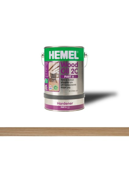 Wood Oil 2c A+B Bileşen Ahşap Yağı Şeffaf 3 Lt