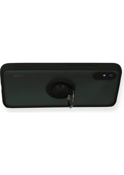Xiaomi Redmi 9A Kılıf Montreal Yüzüklü Silikon Kapak - Siyah (K95) modelleri