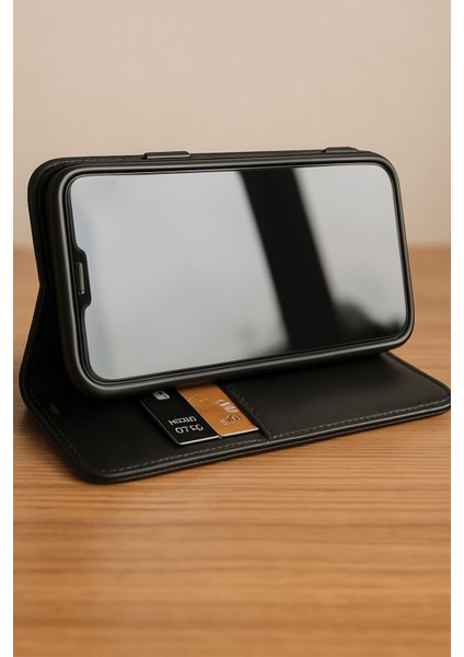 General Mobile Gm 24 Pro Kılıf Cüzdanlı Kapaklı Kartlıklı Standlı Kopçalı Siyah modelleri