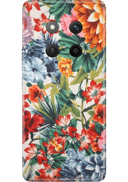 Honor X60 Pro - X9C 5g Kılıf Renkli Silikon Baskılı Tpu Sanatsal Çiçek