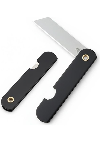 PowerMaster PM-28646 Tekli Katlanır Falçata Maket Bıçağı Küçük Paslanmaz Çelik Siyah