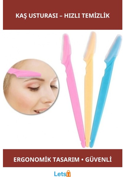 Ergonomik Kaş Usturası 3 Adet