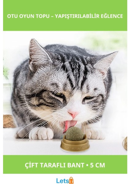 Kedi Otu Oyun Topu 5 cm Dayanıklı Eğlence