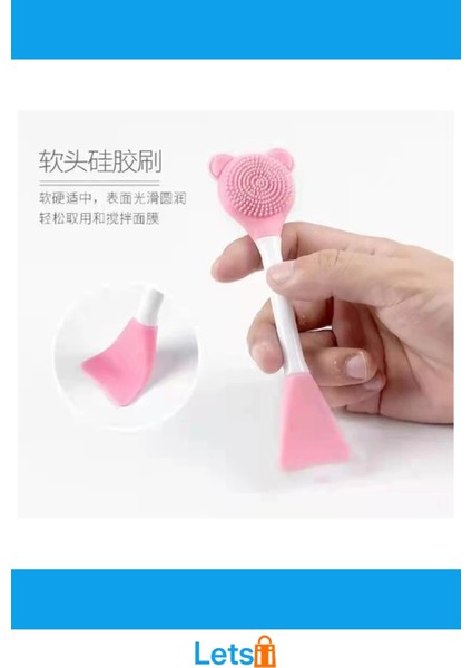 Çok Fonksiyonlu Silikon Yüz Temizleme Fırçası ve Maske Uygulama Spatulası modelleri