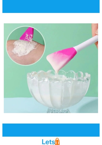 Çok Fonksiyonlu Silikon Yüz Temizleme Fırçası ve Maske Uygulama Spatulası fırsatları