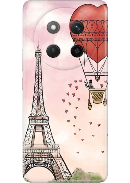Honor X60 Pro - X9C 5g Kılıf Renkli Silikon Baskılı Tpu Eiffel / Paris