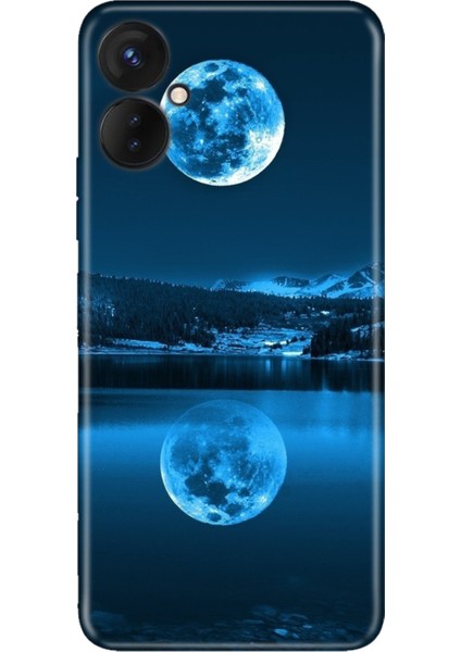 Oneplus 9 Pro Kılıf Silikon Desenli Resimli Uv Kapak Dolunay Deniz