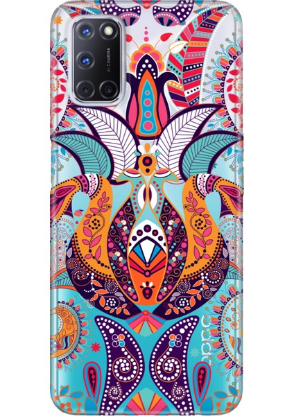 Oppo A52 A72 A92 Uyumlu Kılıf Silikon Desenli Resimli Kapak Mandala Aşk